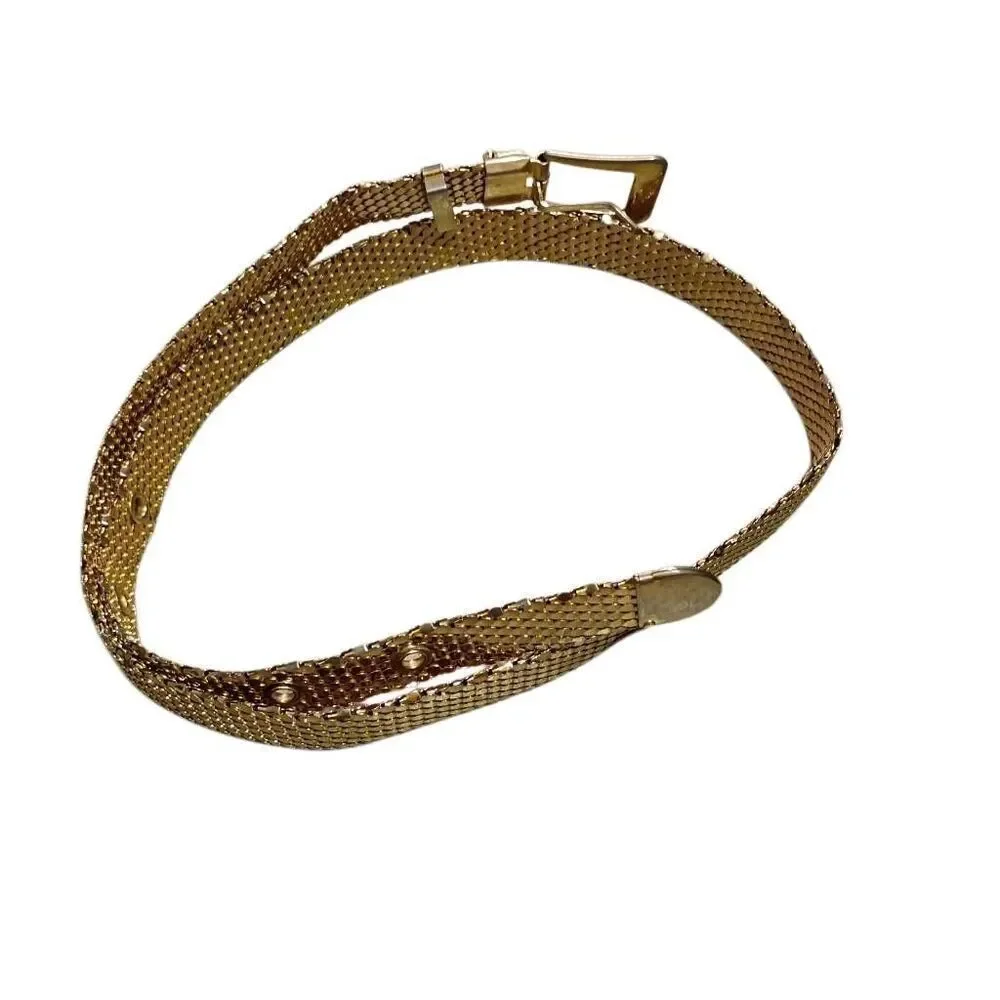 Vintage Gold Metallic Mesh Women's Belt 33